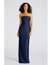 THEIA - Gaia Strapless Column Mikado Gown - Lyst