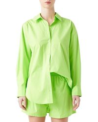 Grey Lab - Oversize Cotton Button-Up Shirt - Lyst