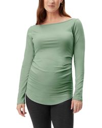 Stowaway Collection - Ballet Neck Long Sleeve Maternity Top - Lyst