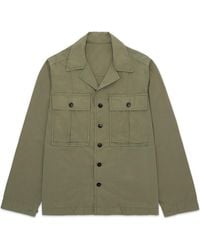 Fortela - Solomon Twill Cotton Overshirt - Lyst