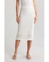 Vince Camuto - Open Stitch Sweater Skirt - Lyst