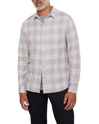 Vince - Shadow Plaid Double Face Button-up Shirt - Lyst