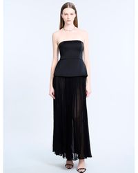 BCBGMAXAZRIA - Strapless Peplum Gown - Lyst