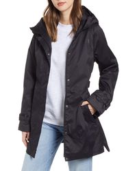 north face black trench coat