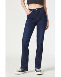 Mavi - Kendra High Waist Straight Leg Jeans - Lyst