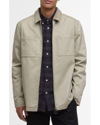 Barbour - Lenker Twill Zip Overshirt - Lyst