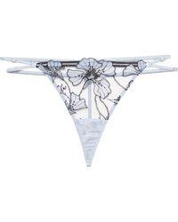 Fleur du Mal - Harper Embroidered G-String - Lyst