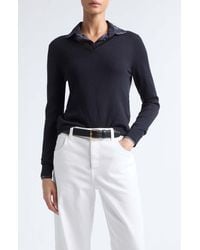 Eleventy - Wool Blend V-Neck Sweater - Lyst