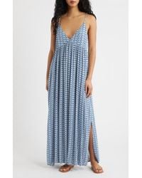 Rip Curl - Floral Print Sleeveless Maxi Dress - Lyst