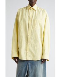 Balenciaga - Stripe Cocoon Poplin Button-up Shirt - Lyst