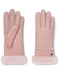 UGG - Seamed Touchscreen Compatible Genuine Shearling Gloves - Lyst