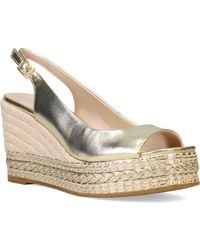Pelle Moda - Eleny Slingback Espadrille Platform Wedge Peep Toe Sandal - Lyst