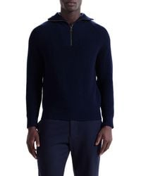 Bugatchi - Merino Wool & Cotton Quarter Zip Pullover - Lyst