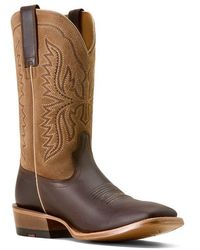 Ariat - Preston Wide Square Toe Cowboy Boot - Lyst