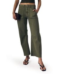 Le Jean - Raw Hem Barrel Utility Jeans - Lyst
