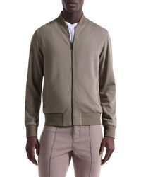 Bugatchi - Soft Touch Knit Reversible Bomber Jacket - Lyst