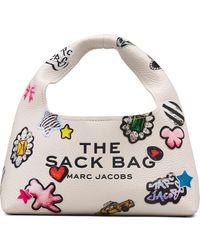 Marc Jacobs - The Mini Sack Sticker Leather Top Handle Bag - Lyst