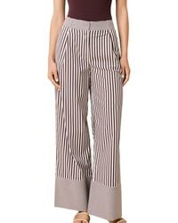 Solid & Striped - Marnie Stripe Wide Leg Cotton Blend Pants - Lyst