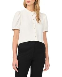 Halogen® - Puff Sleeve Button-Up Top - Lyst