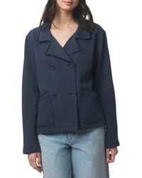 Splendid - Double Breasted Cotton French Terry Blazer - Lyst