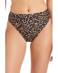 Sanctuary - Leopard Print High Waist Bikini Bottoms - Lyst