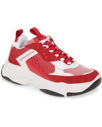 calvin klein mint multi maya mesh and suede fashion trainers