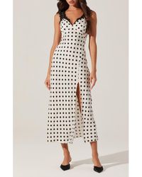 Astr - Eirene Lace Trim Polka Dot Dress - Lyst