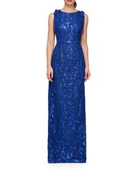 JS Collections - Khloe Sequin Embroidered Column Gown - Lyst