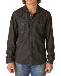 Lucky Brand - Sawtooth Denim Snap-Up Western Shirt - Lyst
