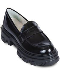 Urbnkicks - Plain Loafer Leather Shoes - Lyst