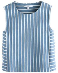 Next - Stripe Sleeveless Cotton Terry Top - Lyst
