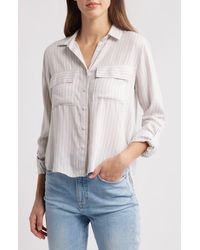 Beach Lunch Lounge - Fallon Crop Button-Up Shirt - Lyst
