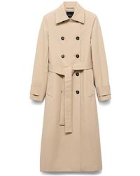 Mango - Selection Classic Cotton Trench Coat - Lyst