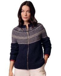 Celtic & Co. - British Wool Yoke Stitch Cardigan - Lyst