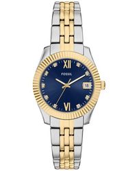 Fossil - Scarlette Two-Tone Bracelet Watch, 32Mm - Lyst