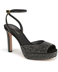Veronica Beard - Brianne Crystal Ankle Strap Platform Sandal - Lyst