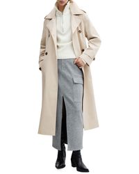 Mango - Angela Belted Trench Coat - Lyst