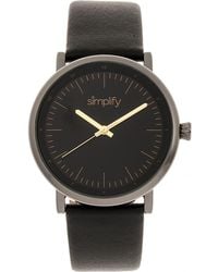 Simplify - The 6200 Leather-Strap Watch - Lyst