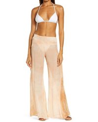 Elan - Crochet Trim Wide Leg Cover-up Pants - Lyst