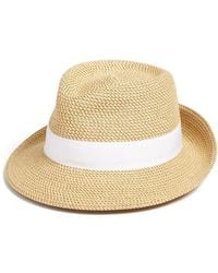 Eric Javits - Classic Squishee Straw Packable Fedora Sun Hat - Lyst