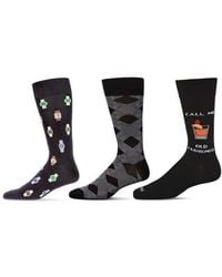 Memoi - Hobby Assorted 3-Pack Crew Socks - Lyst