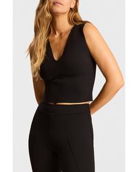 Commando - Ceo Scuba Knit V-Neck Shell - Lyst