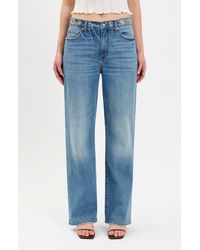 DAZE - 1999 Ripped High Waist Straight Leg Jeans - Lyst