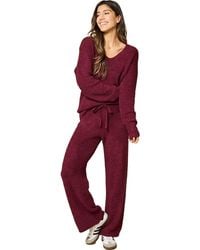 Softies - Solid Marshmallow V-Neck Lounge Set - Lyst