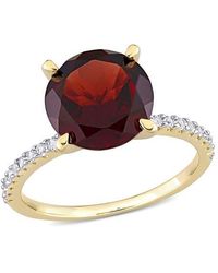 Julianna B - Gemstones Solitaire Ring Plated - Lyst