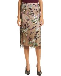 Vince - Begonia Floral Sequin Skirt - Lyst