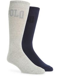 Polo Ralph Lauren - Assorted 2-pack Tall Crew Socks - Lyst