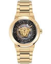 Versace Medusa Infinite Skeleton Dial Bracelet Watch - Metallic