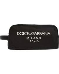 Dolce & Gabbana - Rubberized Logo Nylon Blend Toiletry Bag - Lyst