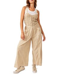 Free People - Forever Always Cotton Wide Leg Jumpsuit - Lyst